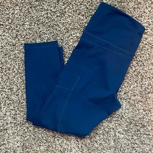 Zyia Navy Pocket Light n Tight Hi-Rise Capri 20" Size 6-8